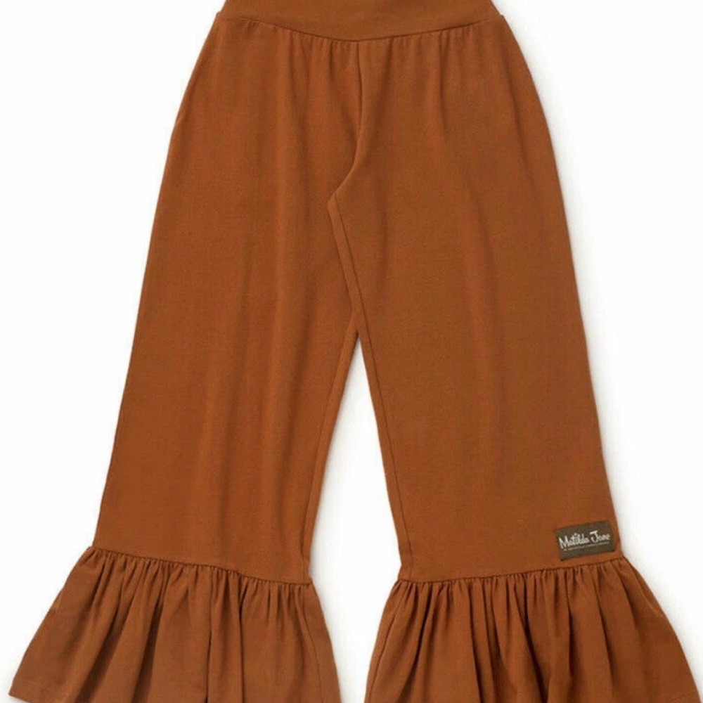 Matilda Jane Brown Ruffle Cropped Pants